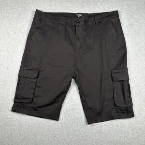 Blu Rock‎ New York Shorts Mens 42 Black Cargo Pockets Casual